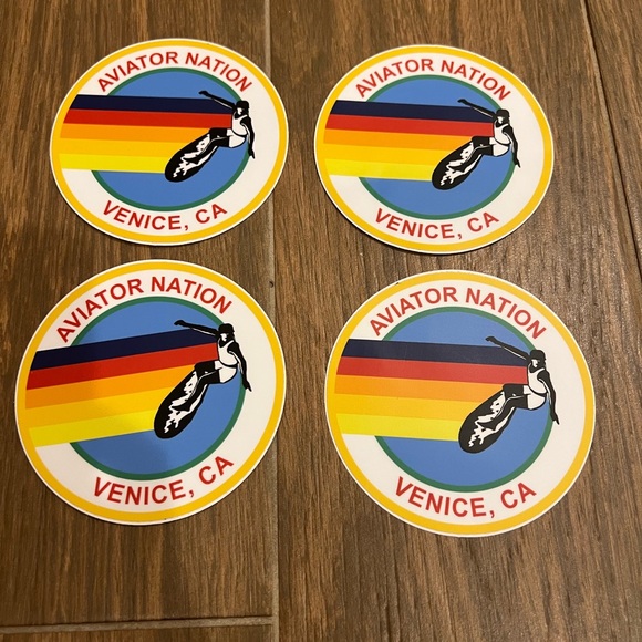 Aviator Nation Rainbow Circle Stickers - Picture 1 of 1